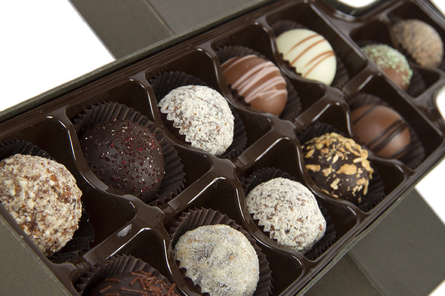 Gourmet Chocolate Truffle Gift Box – 12 Handcrafted Truffles in Wine