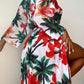 Long Sleeve Lace-up Cardigan Bohemian Sun Shirt Long Beach Dress