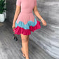 Short Sleeve Chic Ruffles Mini Dress Summer Sweet Dress