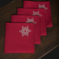 XD17141 Glisten Snowflake Napkins, 20"x20", Set of 4