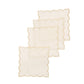 XD18265B Sleek Chic Sheer 6'' x 6'' Coasters, Set of 4