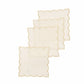 XD18265B Sleek Chic Sheer 6'' x 6'' Coasters, Set of 4