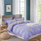 Kaufman Lily Purple Floral 100% Cotton Reversible Comforter Set