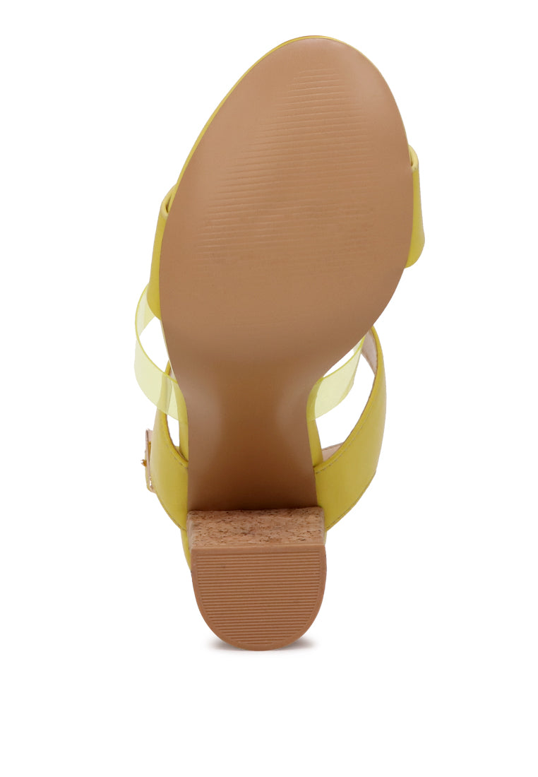 Alisha Clear Strap Block Heeled Sandals
