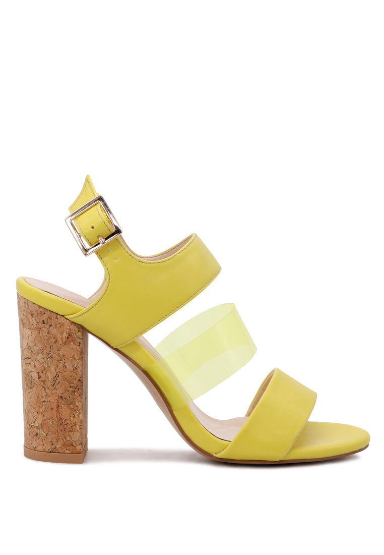 Alisha Clear Strap Block Heeled Sandals