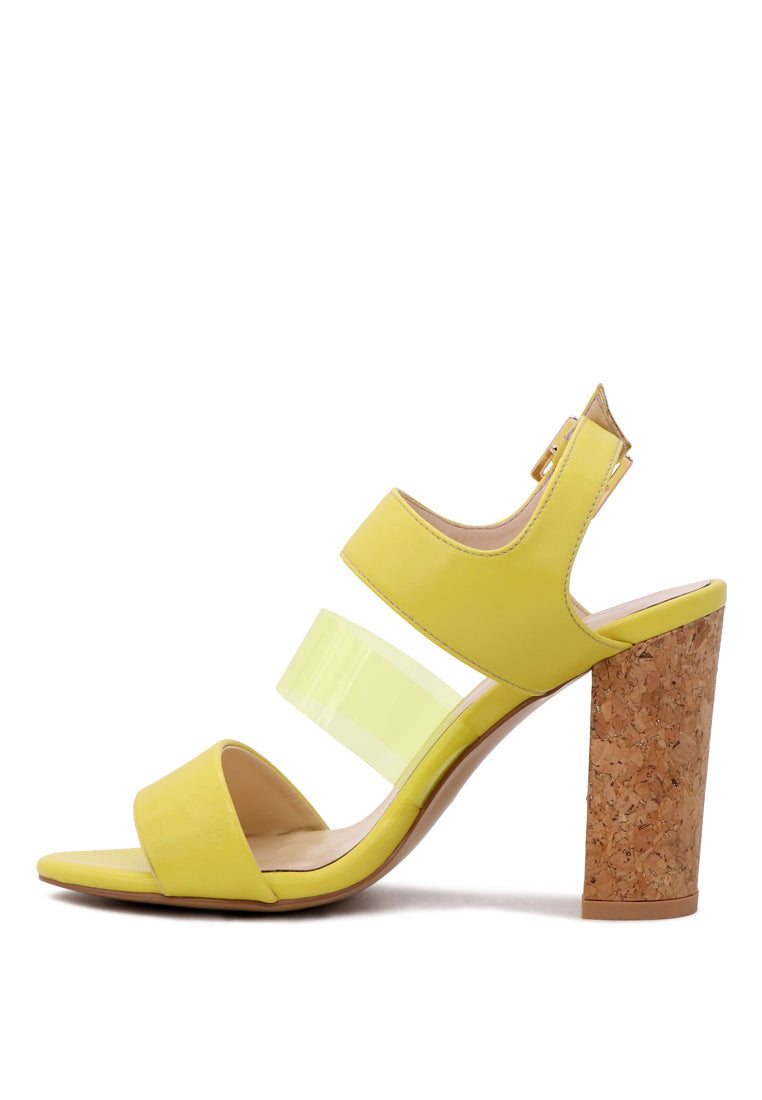 Alisha Clear Strap Block Heeled Sandals