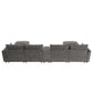 142'' Modular Sectional Sofa with Movable Storage Ottoman and