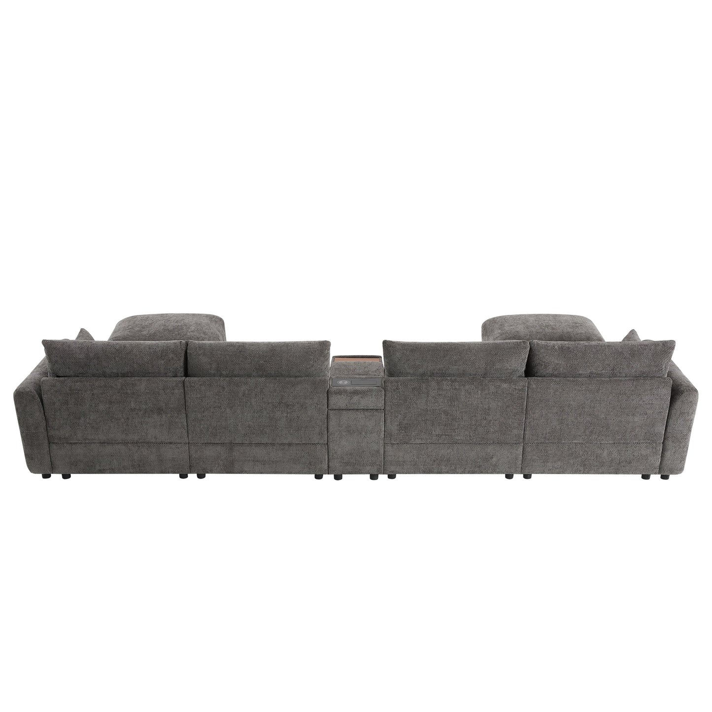 142'' Modular Sectional Sofa with Movable Storage Ottoman and