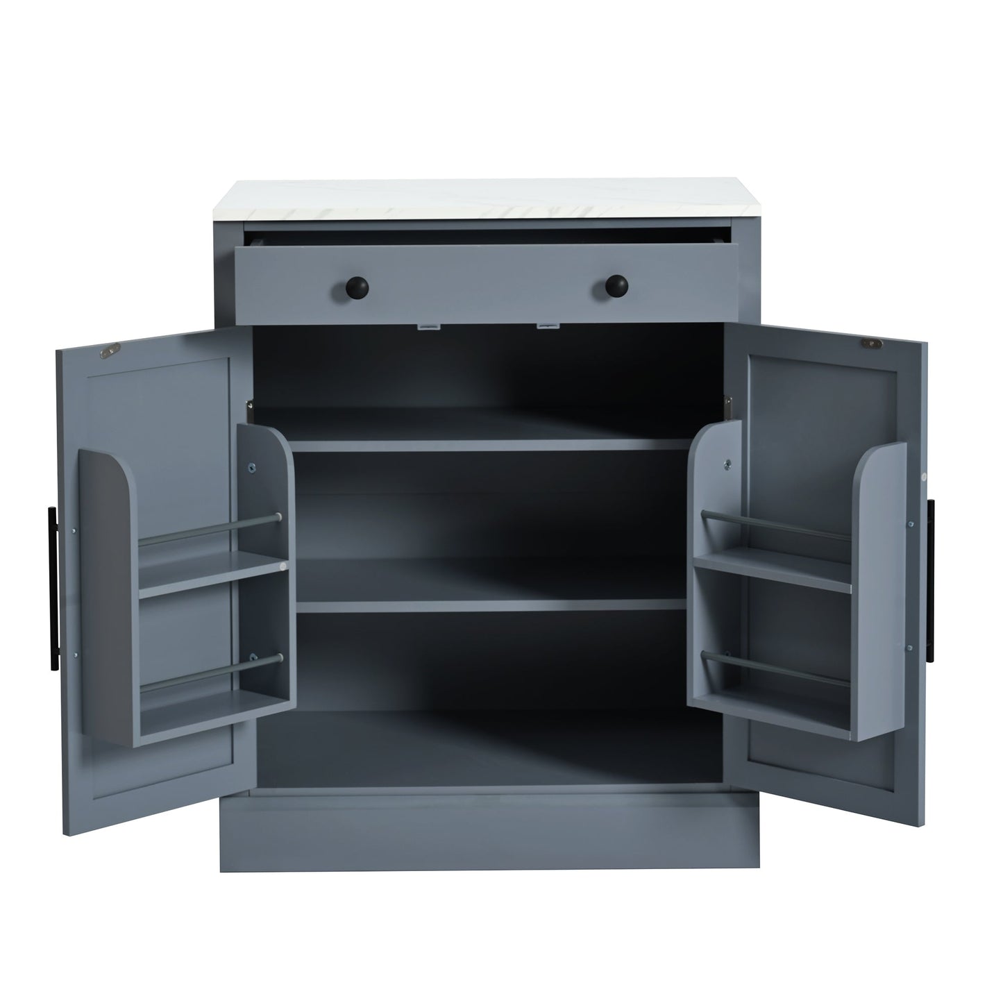 Modern Freestanding Kitchen Pantry,Buffet Food Storage, Coffee Bar