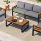 4-Piece Outdoor Furniture Sofa Set for 5 People with  Acacia Wood