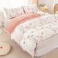 3Piece Floral Duvet Cover Set Soft Pastoral Style Bedding
