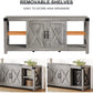 Farmhouse Grey TV Stand for 50-65 Inch Tvs