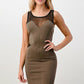 Mesh Insert Bodycon Dress – Sleek and Stylish
