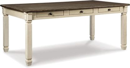 Bolanburg Farmhouse Dining Table with Drawers, Seats up to 6,