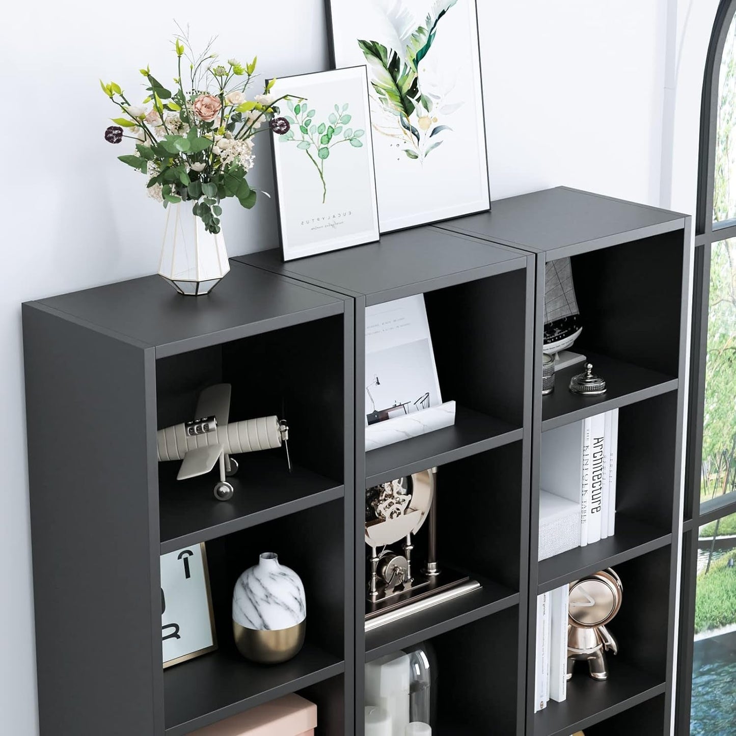 8-Tier Media Tower Rack, 11.6 X 9.3 X 70.9 Inches CD DVD Slim Storage