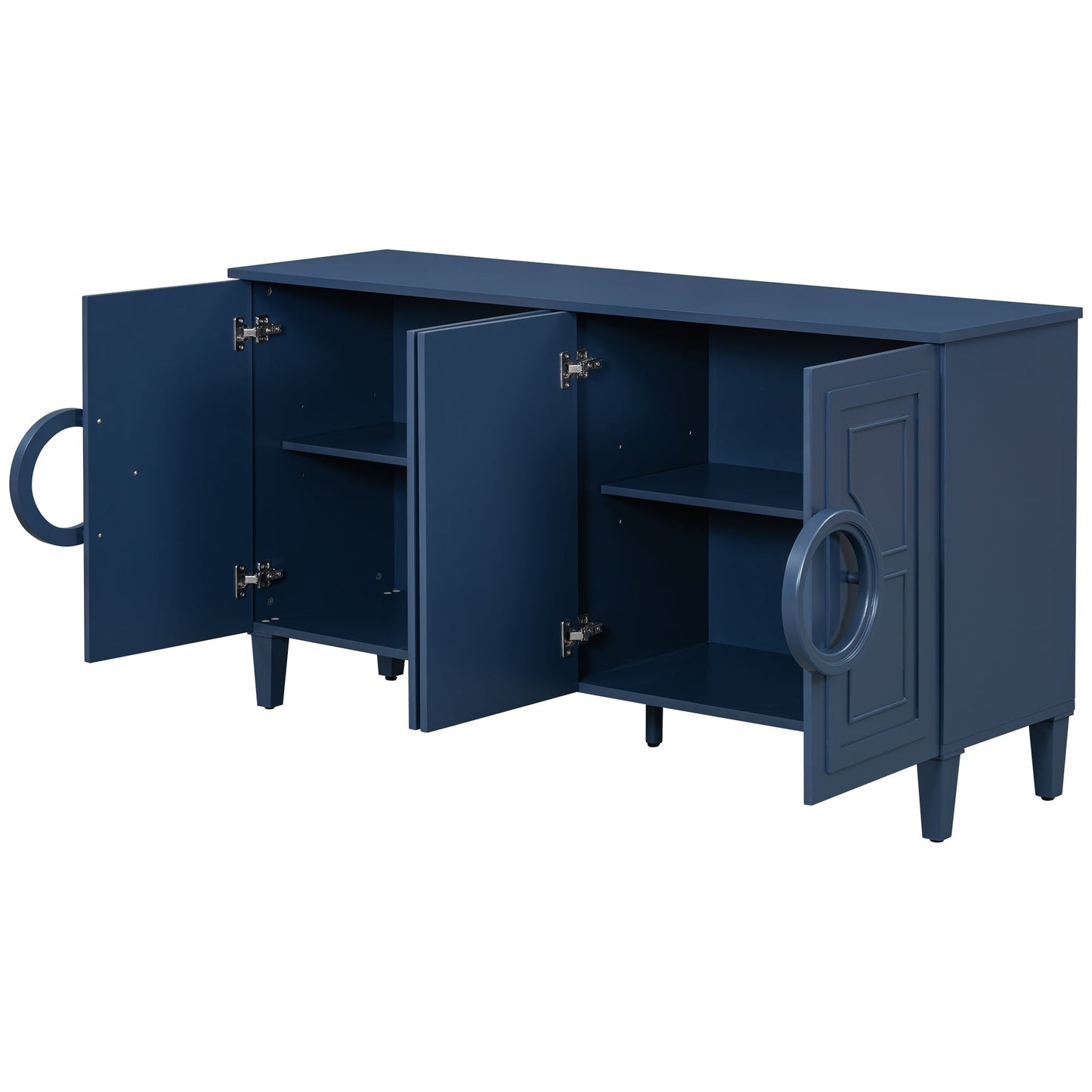 Four-door sideboard with French-Inspired,Suitable for Living Rooms,