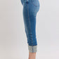 Judy Blue Full Size Skinny Cuff Capris Jeans with Pockets Plus Size