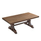 78.74 Rectangular Rubber Wood Dining Table For 6-8 With Wooden Trestle