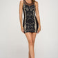 Mesh and Lace Appliqué Mini Dress – Elegant Evening Wear
