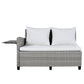 5-Piece Outdoor Patio Rattan Sofa Set, Sectional PE Wicker L-Shaped