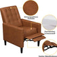 Faux Leather Recliner Sofa Mid-Century Modern Single Reclining Chair