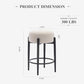 Modern Bar Stools Set of 2, 24" Sherpa Counter Height Stools with