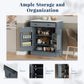 Modern Freestanding Kitchen Pantry,Buffet Food Storage, Coffee Bar