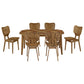 Vintage 7-Piece Dining Table Set with 6 Dining Chairs,Kitchen Table
