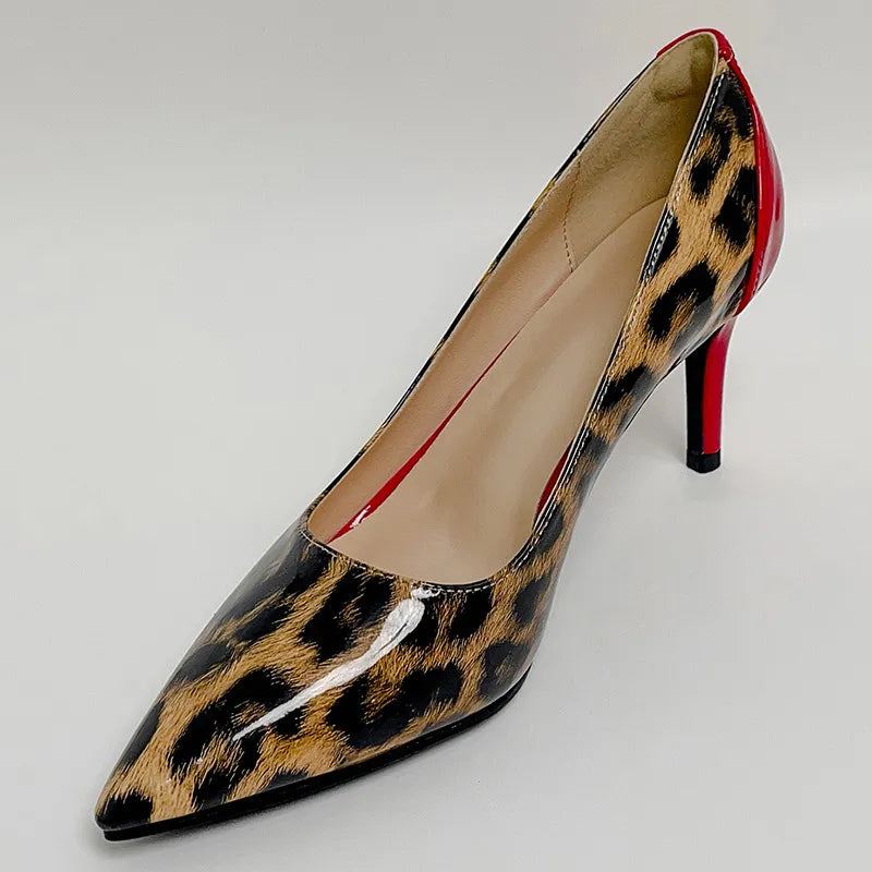 Point Toe Kitten Heels Pumps – Leopard Elegance | Walbiz