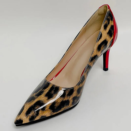 Point Toe Kitten Heels Pumps – Leopard Elegance | Walbiz