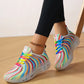 Rainbow Swirl Lace Up Athletic with Transparent Sole