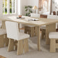 Modern 7-Piece Dining Table Set with 6 Upholstered Dining Chairs,