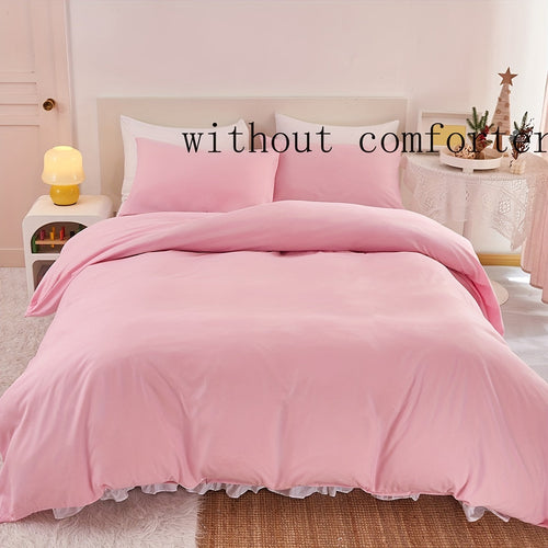 3Piece Solid Color Soft Duvet Cover Set