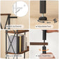 Corner Bookshelf, 5-Tier L-Shaped Bookcase, Industrial Open Display