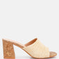 Addie Raffia Slip On Sandals