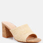 Addie Raffia Slip On Sandals