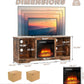 58 Inches Fireplace TV Stand for Tvs up to 65 Inches Console with 18''