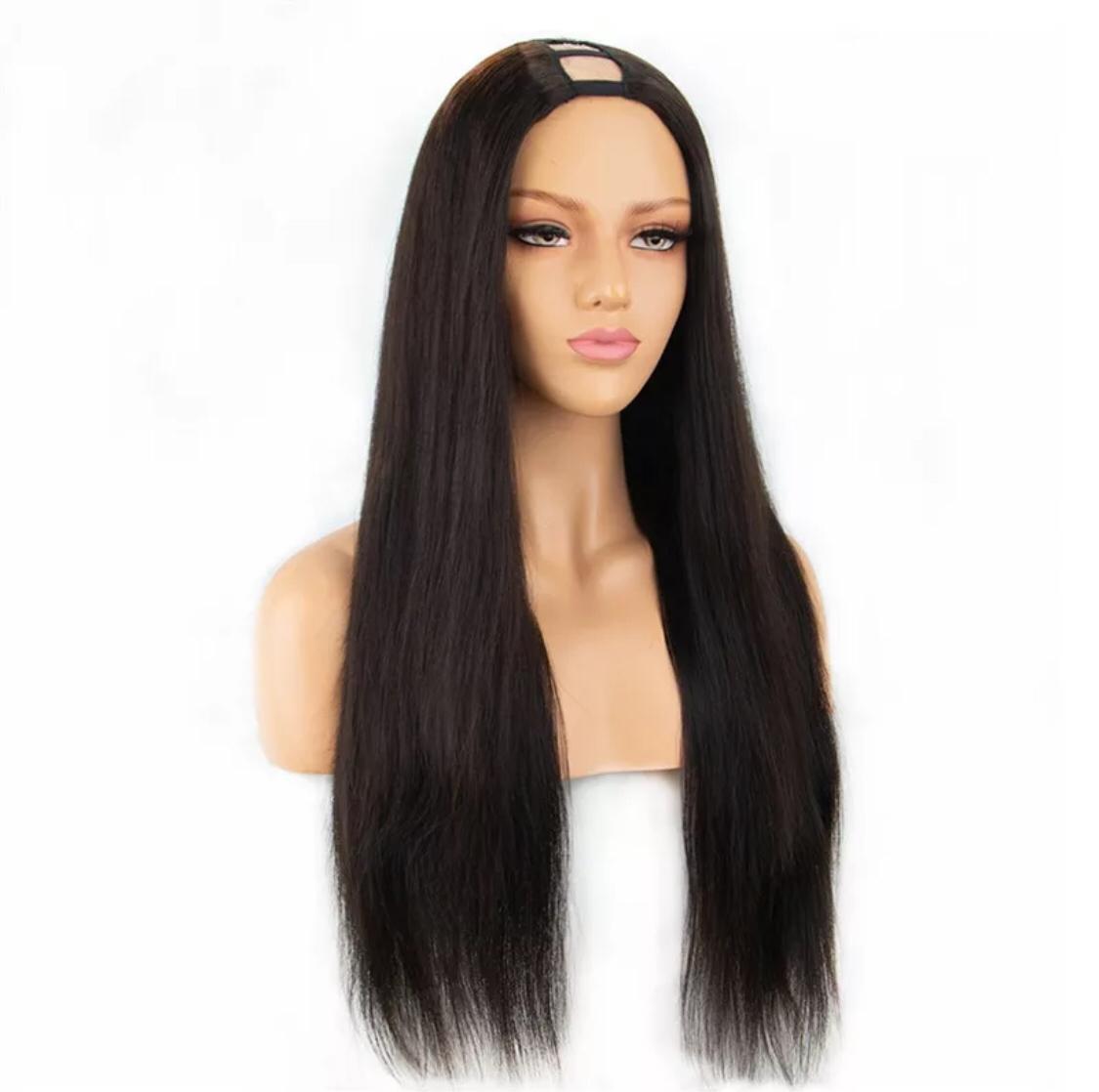 U Part Wig Straight Hair Human Hair Wigs For Black Women Brazilian - Walbiz.com