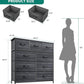 Dresser for Bedroom with 9 Drawers - Fabric Storage Tower, Tall Chest
