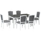 Rustic 7-Piece 78.1inch Extendable Dining Table Set with 18inch