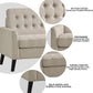 Modern Beige Loveseat for Small Spaces