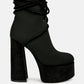 After Pay High Heel Velvet Knitted Boot
