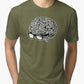 Brain with Glasses Green T-shirt