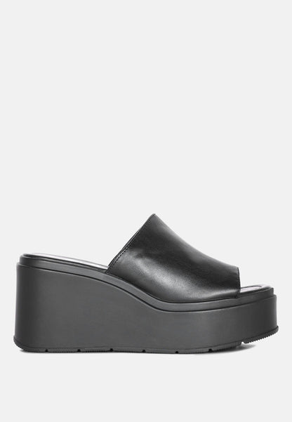Ama Black High Casual Sandals