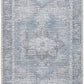 Rosman Blue Washable Area Rug
