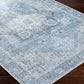 Rosman Blue Washable Area Rug