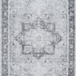Rosman Gray Washable Area Rug