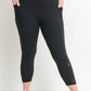 Highwaist Moto Ribbed Full Leggings with Mesh Leggings and Pockets