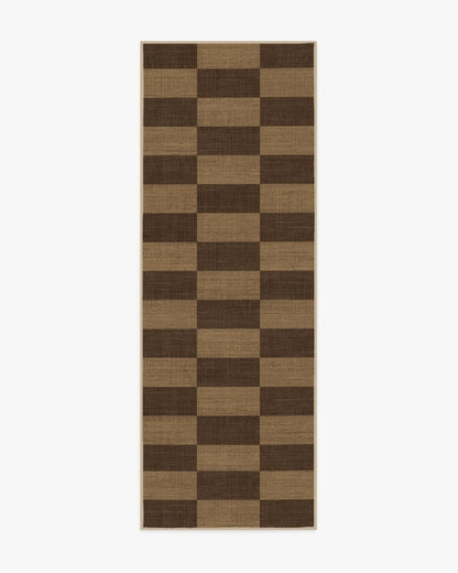 Architectural Digest Yates Check Brown Re-Jute Rug