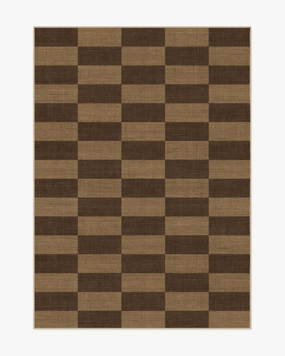 Architectural Digest Yates Check Brown Re-Jute Rug